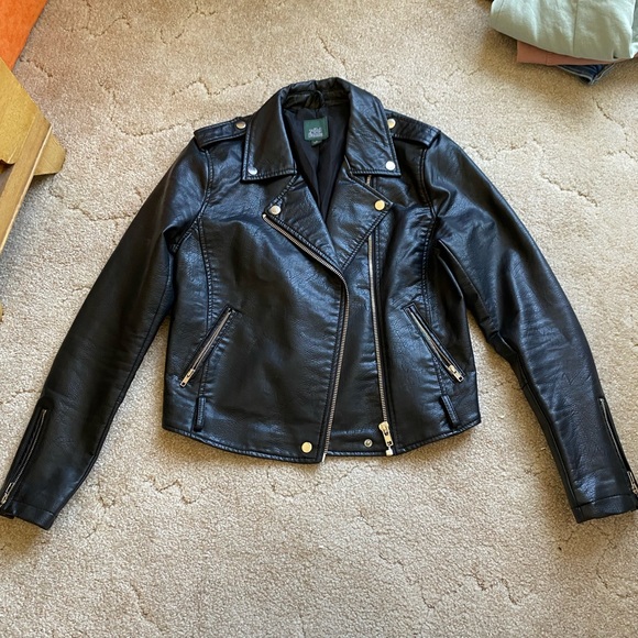 wild fable Jackets & Blazers - Black Faux Leather Jacket